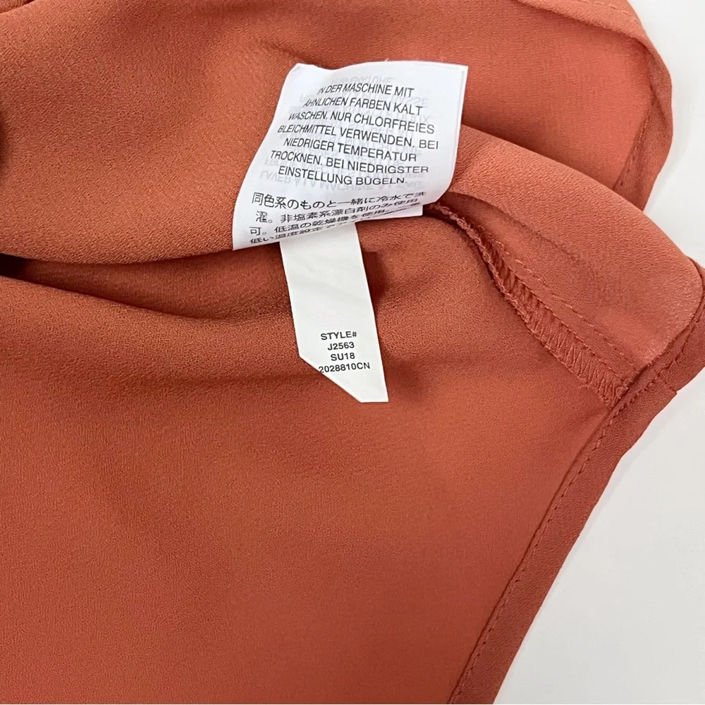 J. Crew ladder trim drapey sleeveless top in sunbaked clay size 0
